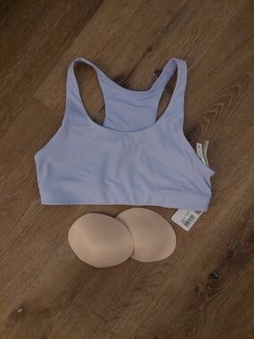 Nulux Strappy-Back Sports Bra *Medium Support, B/C Cup, Serene Blue Xs